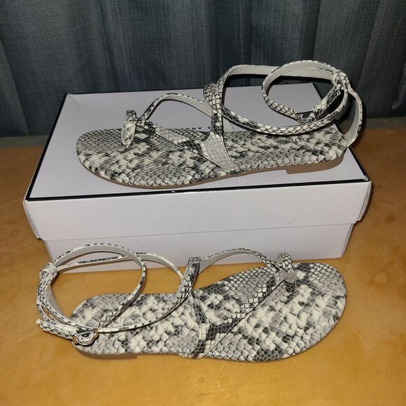 Guess Nalanie Sandals Snake Skin Size 8.5 Medium - Picture 1 of 8